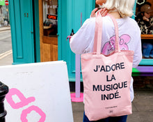 Load image into Gallery viewer, J'adore La Musique Indé Heavyweight Tote Bag