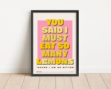 Load image into Gallery viewer, *Framed* Eat So Many Lemons Print