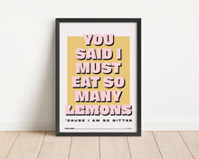 Load image into Gallery viewer, *Framed* Eat So Many Lemons Print