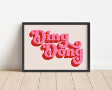 Load image into Gallery viewer, *Framed* Ding Dong Print