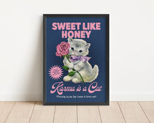 Load image into Gallery viewer, *Framed* Karma is A Cat Print