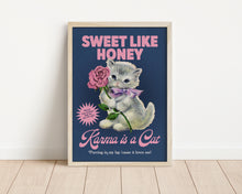 Load image into Gallery viewer, *Framed* Karma is A Cat Print