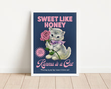Load image into Gallery viewer, *Framed* Karma is A Cat Print