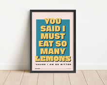 Load image into Gallery viewer, *Framed* Eat So Many Lemons Print