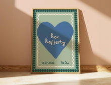 Load image into Gallery viewer, Custom Name Nursery Print | Baby Name, Date of Birth And Weight