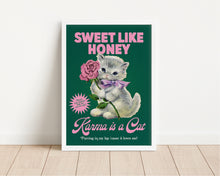 Load image into Gallery viewer, *Framed* Karma is A Cat Print