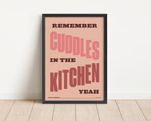 Load image into Gallery viewer, *Framed* Cuddles In The Kitchen Print