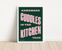 Load image into Gallery viewer, *Framed* Cuddles In The Kitchen Print