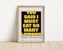 Load image into Gallery viewer, *Framed* Eat So Many Lemons Print