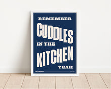 Load image into Gallery viewer, *Framed* Cuddles In The Kitchen Print