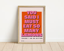 Load image into Gallery viewer, *Framed* Eat So Many Lemons Print