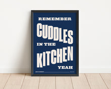 Load image into Gallery viewer, *Framed* Cuddles In The Kitchen Print