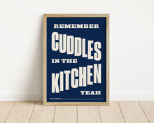 Load image into Gallery viewer, *Framed* Cuddles In The Kitchen Print