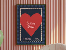 Load image into Gallery viewer, Custom Name Nursery Print | Baby Name, Date of Birth And Weight