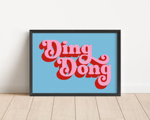 Load image into Gallery viewer, *Framed* Ding Dong Print