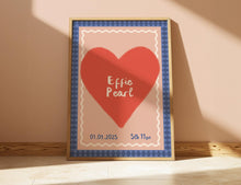Load image into Gallery viewer, Custom Name Nursery Print | Baby Name, Date of Birth And Weight