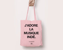Load image into Gallery viewer, SECONDS SALE J'adore La Musique Indé Heavyweight Tote Bag