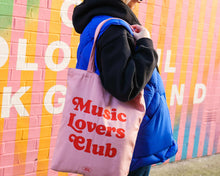 Load image into Gallery viewer, Music Lovers Club Heavyweight Tote Bag