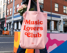 Load image into Gallery viewer, Music Lovers Club Heavyweight Tote Bag