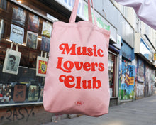 Load image into Gallery viewer, Music Lovers Club Heavyweight Tote Bag