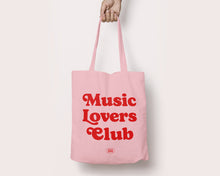 Load image into Gallery viewer, Music Lovers Club Heavyweight Tote Bag