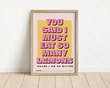 Load image into Gallery viewer, *Framed* Eat So Many Lemons Print