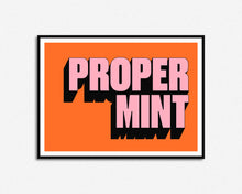 Load image into Gallery viewer, Proper Mint Typography Home Print