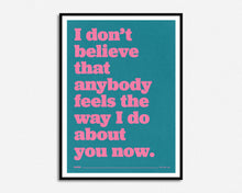 Load image into Gallery viewer, I Don't Believe That Anybody Print