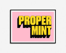 Load image into Gallery viewer, Proper Mint Typography Home Print