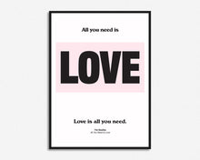 Load image into Gallery viewer, All You Need Is Love Colour Block Print