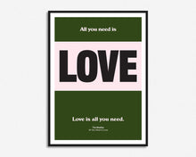 Load image into Gallery viewer, All You Need Is Love Colour Block Print