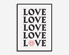 Load image into Gallery viewer, LOVE Smiley Face Print