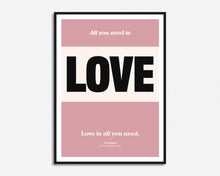 Load image into Gallery viewer, All You Need Is Love Colour Block Print
