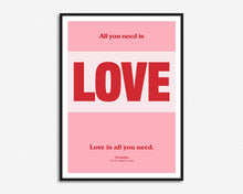 Load image into Gallery viewer, All You Need Is Love Colour Block Print