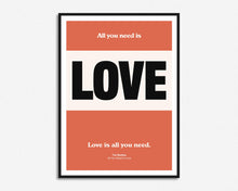 Load image into Gallery viewer, All You Need Is Love Colour Block Print
