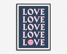 Load image into Gallery viewer, LOVE Smiley Face Print