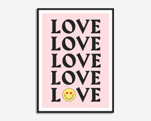 Load image into Gallery viewer, LOVE Smiley Face Print