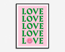 Load image into Gallery viewer, LOVE Smiley Face Print