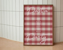 Load image into Gallery viewer, Pasta Party Gingham Print