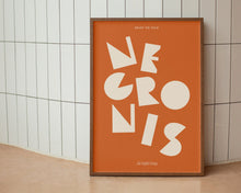 Load image into Gallery viewer, Negroni Cocktail Aesthetic Print