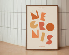 Load image into Gallery viewer, Negroni Cocktail Aesthetic Print