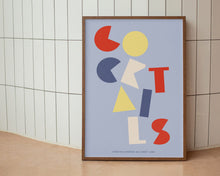 Load image into Gallery viewer, Cocktails Typography Kitchen Print
