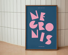 Load image into Gallery viewer, Negroni Cocktail Aesthetic Print