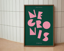 Load image into Gallery viewer, Negroni Cocktail Aesthetic Print