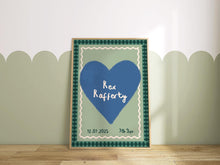 Load image into Gallery viewer, Custom Name Nursery Print | Baby Name, Date of Birth And Weight
