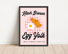 Load image into Gallery viewer, *Framed* Hash Brown Egg Yolk Print
