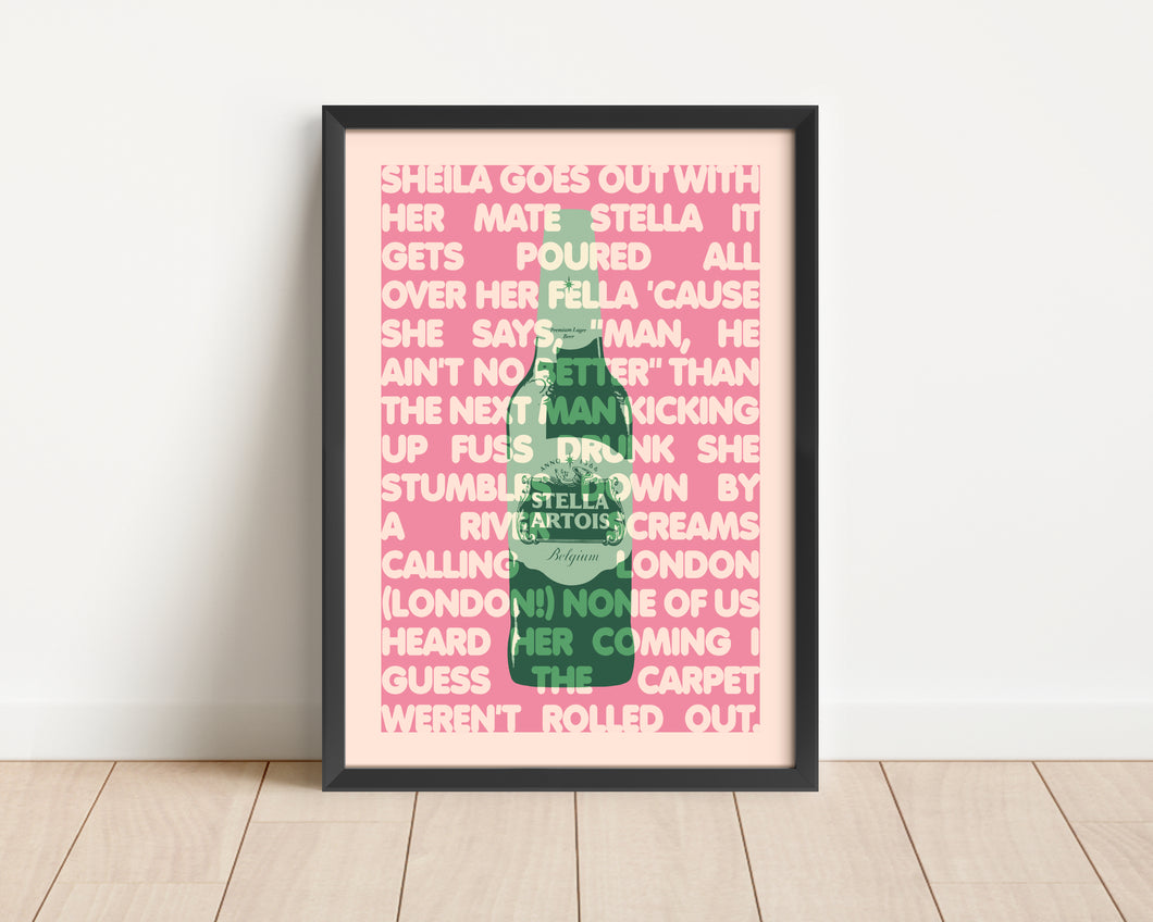 *Framed* Sheila Goes Out With Her Mate Stella Print