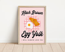 Load image into Gallery viewer, *Framed* Hash Brown Egg Yolk Print
