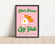 Load image into Gallery viewer, *Framed* Hash Brown Egg Yolk Print
