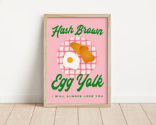 Load image into Gallery viewer, *Framed* Hash Brown Egg Yolk Print
